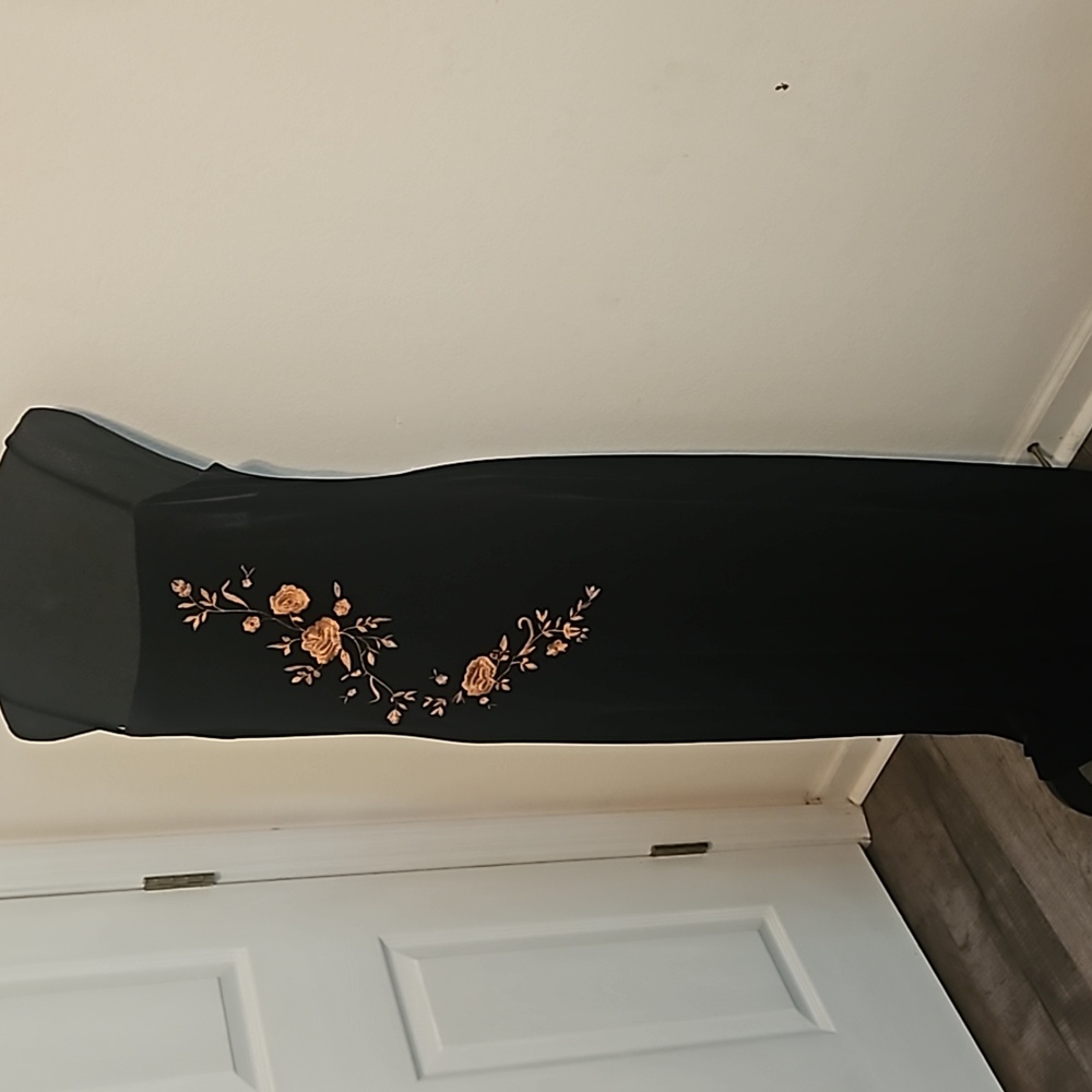 Floor Length Velvet Dress - Picture 2 of 12